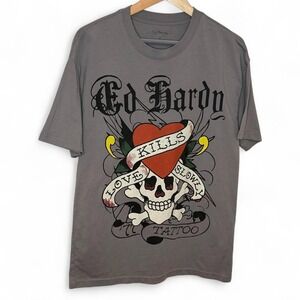 Ed Hardy "Love Kills Slowly" Tattoo Tee Small